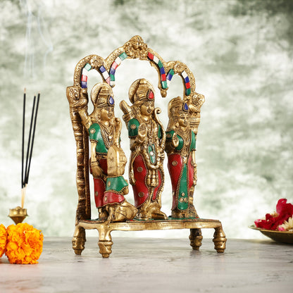 Exquisite Brass Ram Darbar idol 11 Inch
