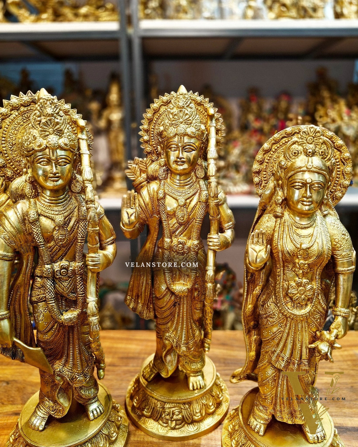 Exquisite Brass Ram Darbar Idols Set - 16"