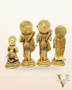 Exquisite Brass Ram Darbar Idols Set - 16"