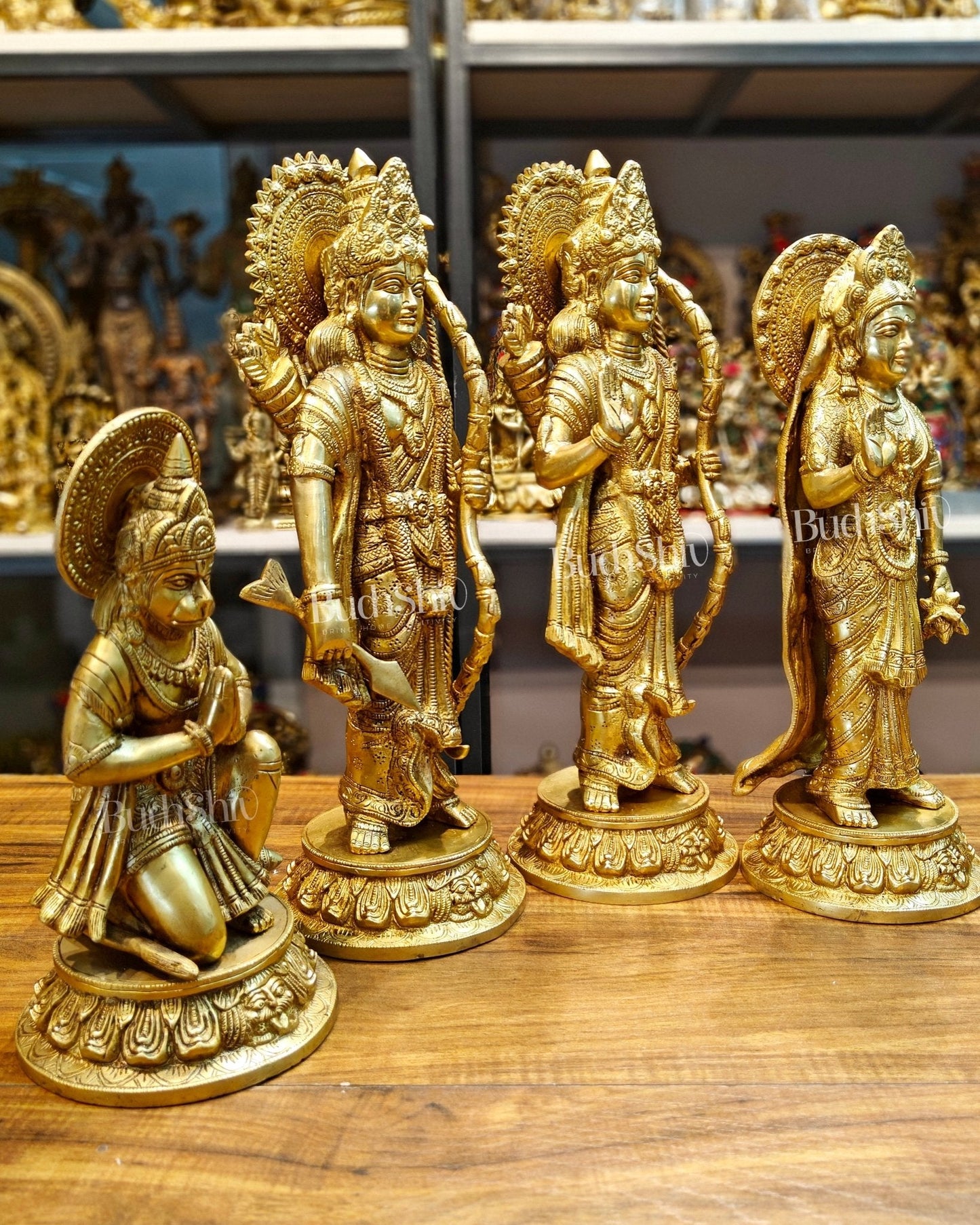 Exquisite Brass Ram Darbar Idols Set - 16"