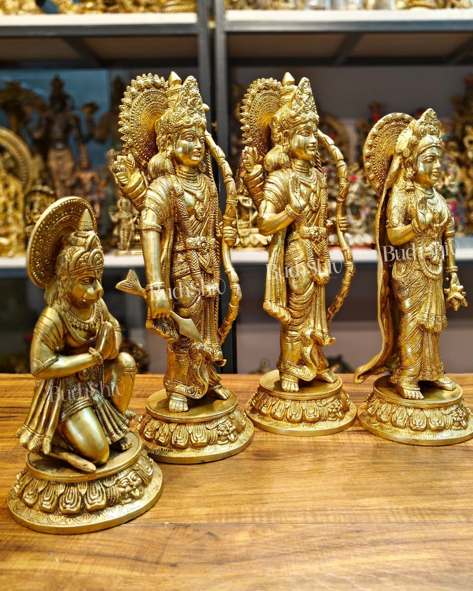 Exquisite Brass Ram Darbar Idols Set - 16"