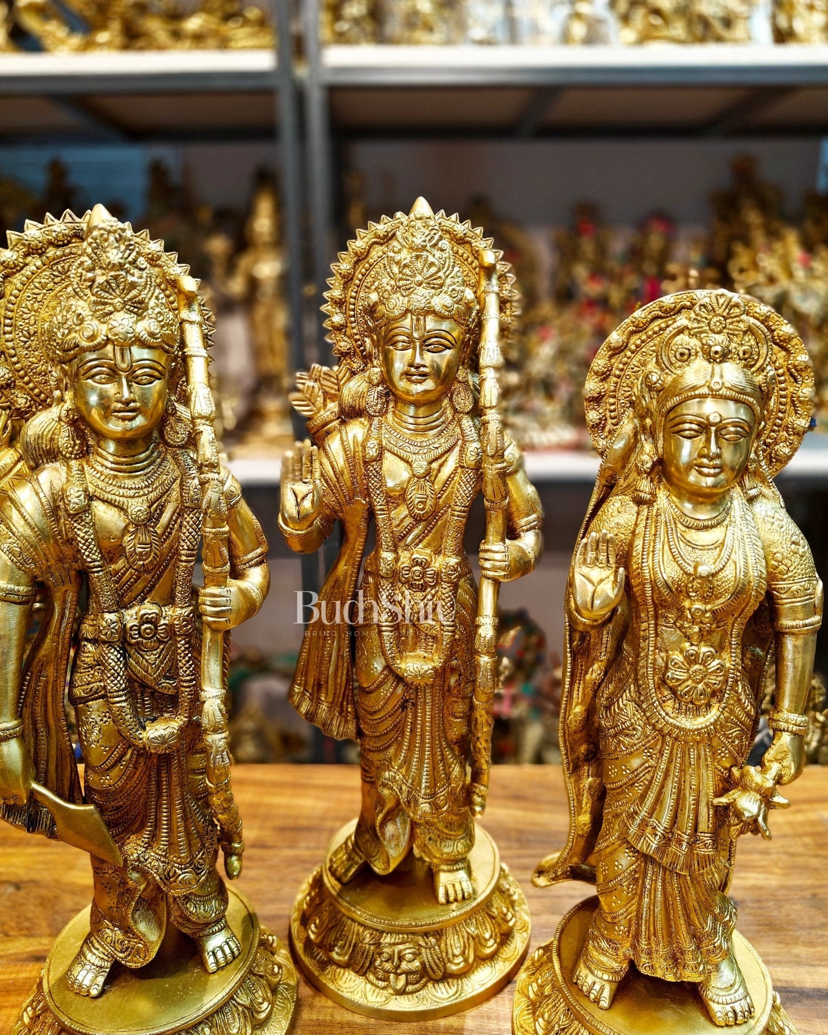 Exquisite Brass Ram Darbar Idols Set - 16"