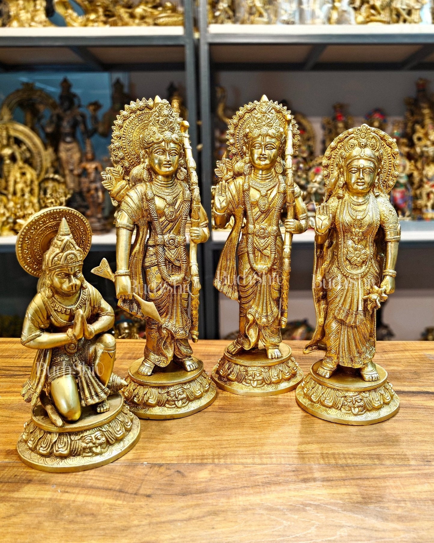 Exquisite Brass Ram Darbar Idols Set - 16"