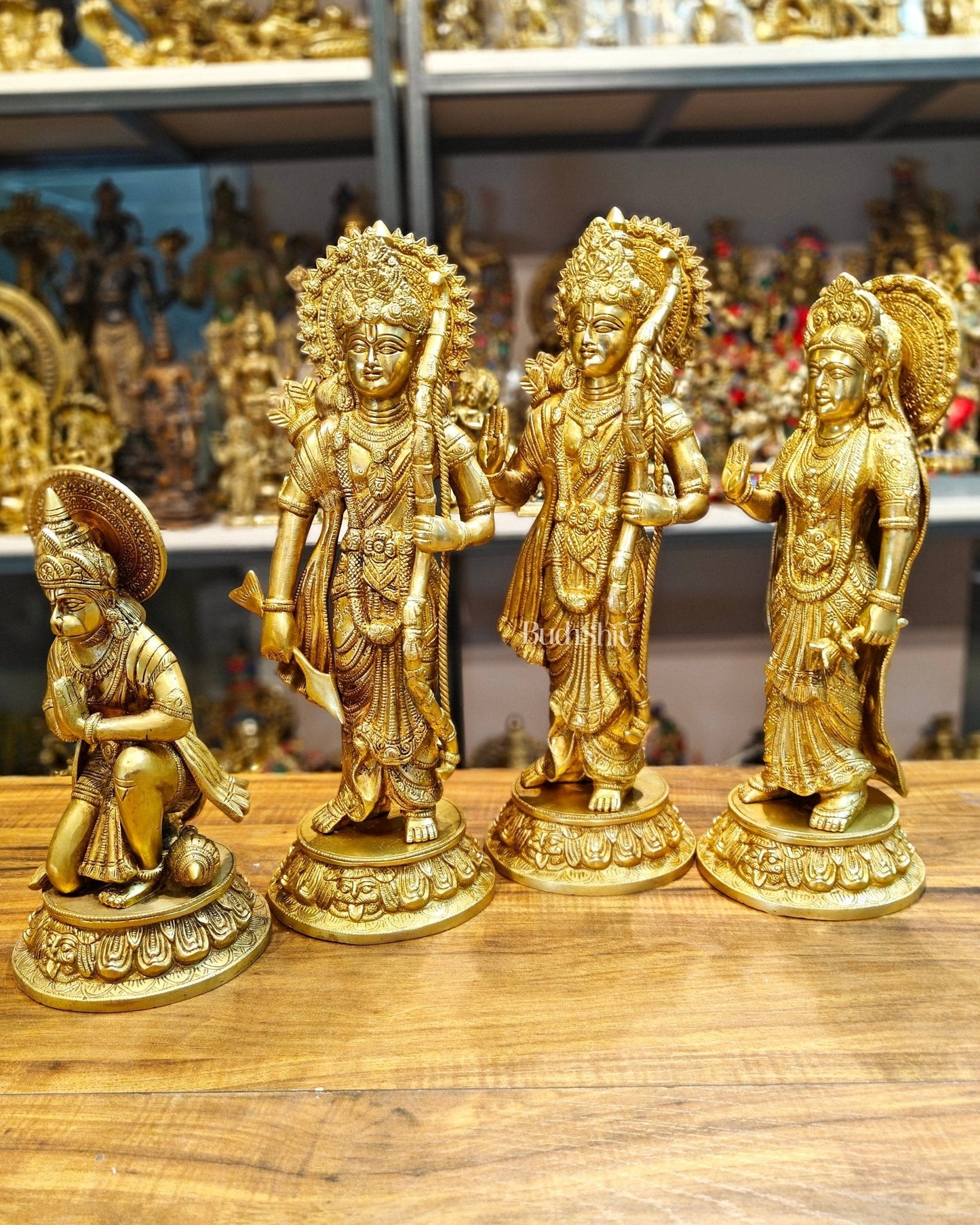 Exquisite Brass Ram Darbar Idols Set - 16"