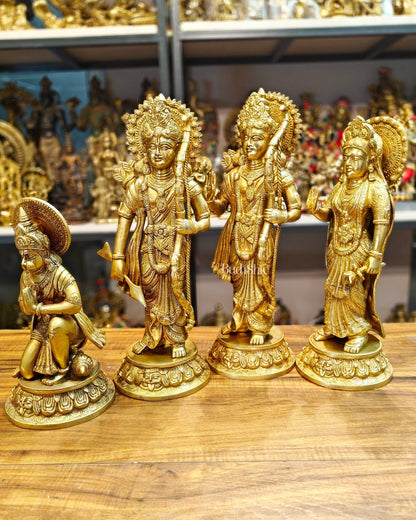 Exquisite Brass Ram Darbar Idols Set - 16"