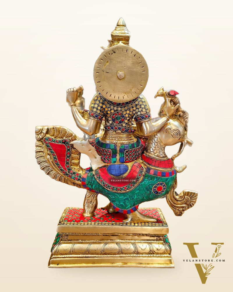 Exquisite Brass Saraswati Statue | 19.5" Height