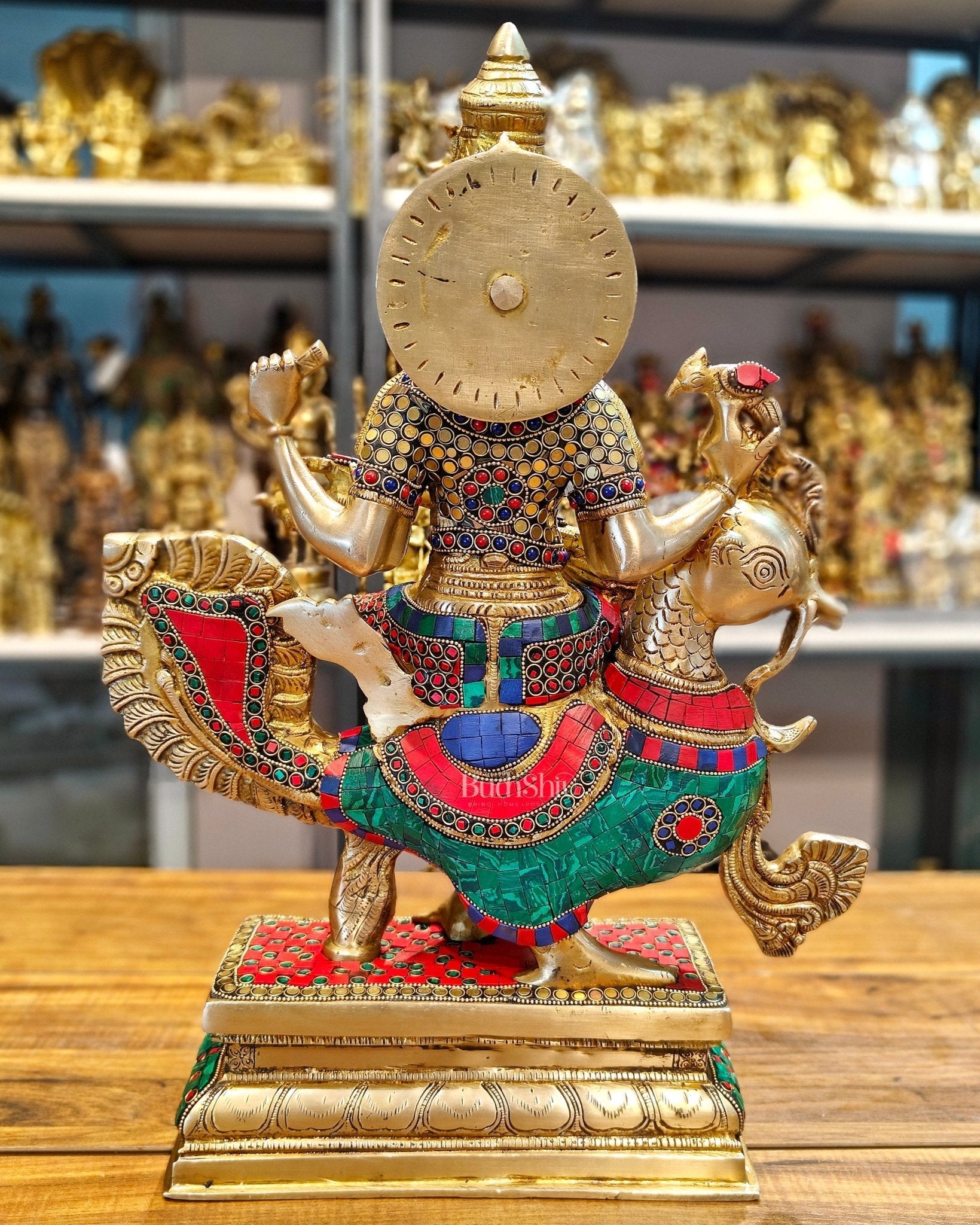 Exquisite Brass Saraswati Statue | 19.5" Height