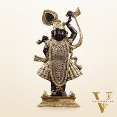 Exquisite Brass Shreenath ji Murti - 18 Inch | Fine Details & Craftsmanship