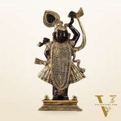 Exquisite Brass Shreenath ji Murti - 18 Inch | Fine Details & Craftsmanship