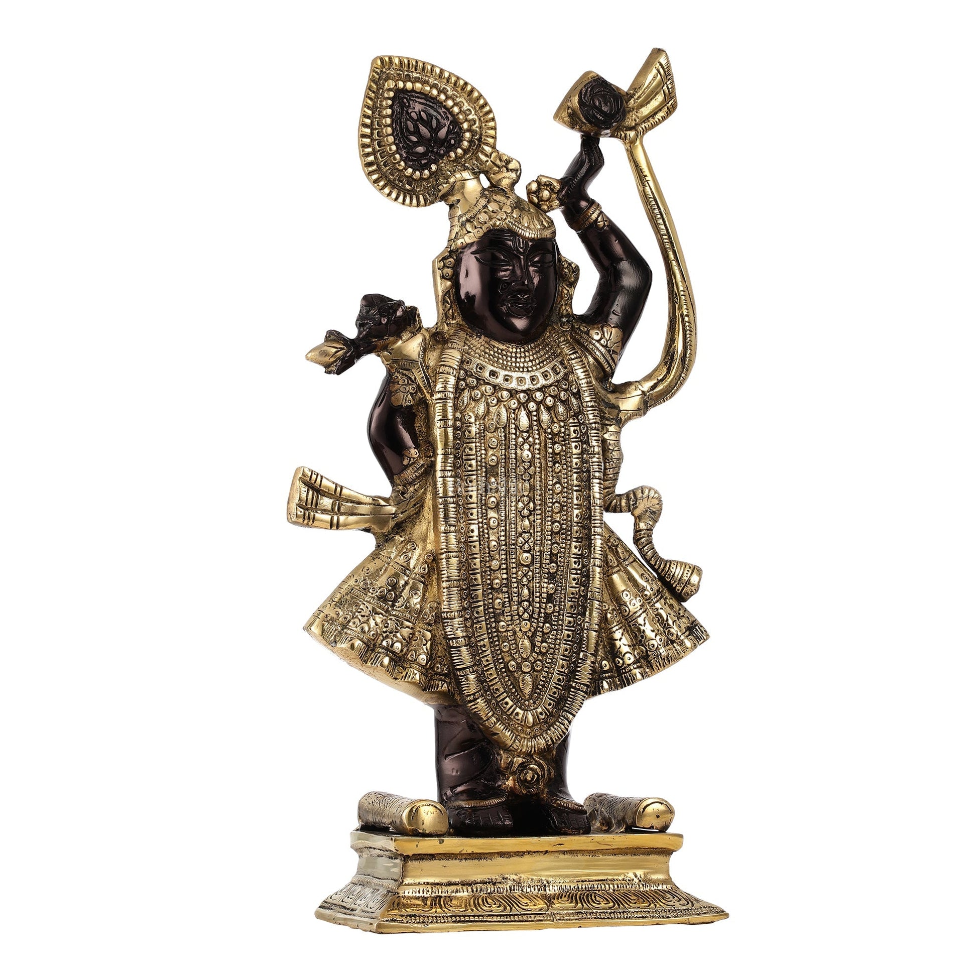 Exquisite Brass Shreenath ji Murti - 18 Inch | Fine Details & Craftsmanship
