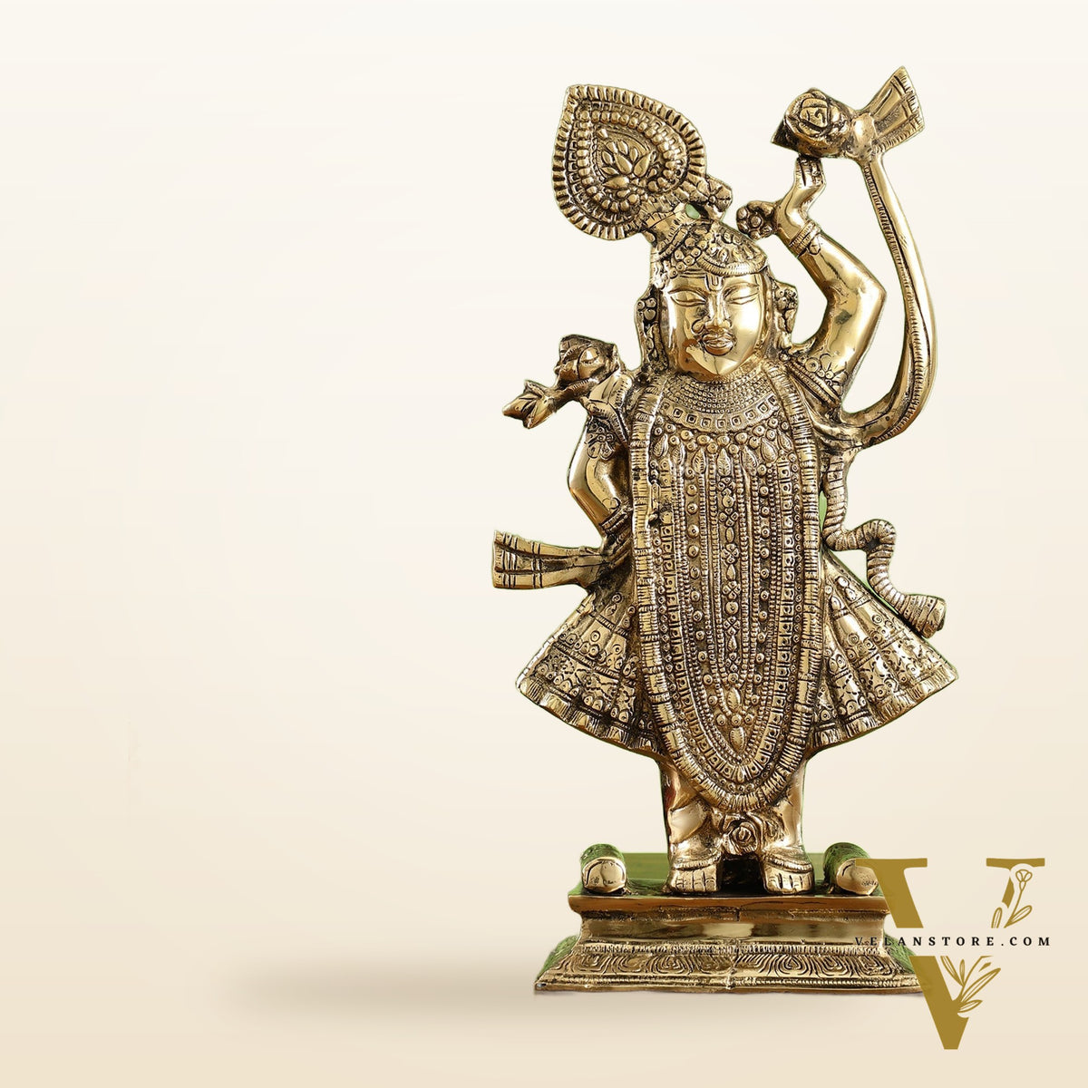 Exquisite Brass Shreenath ji Murti - 18 Inch