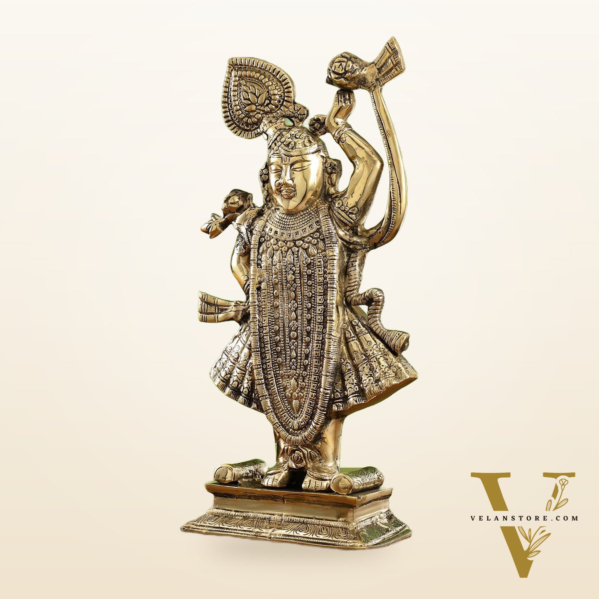 Exquisite Brass Shreenath ji Murti - 18 Inch