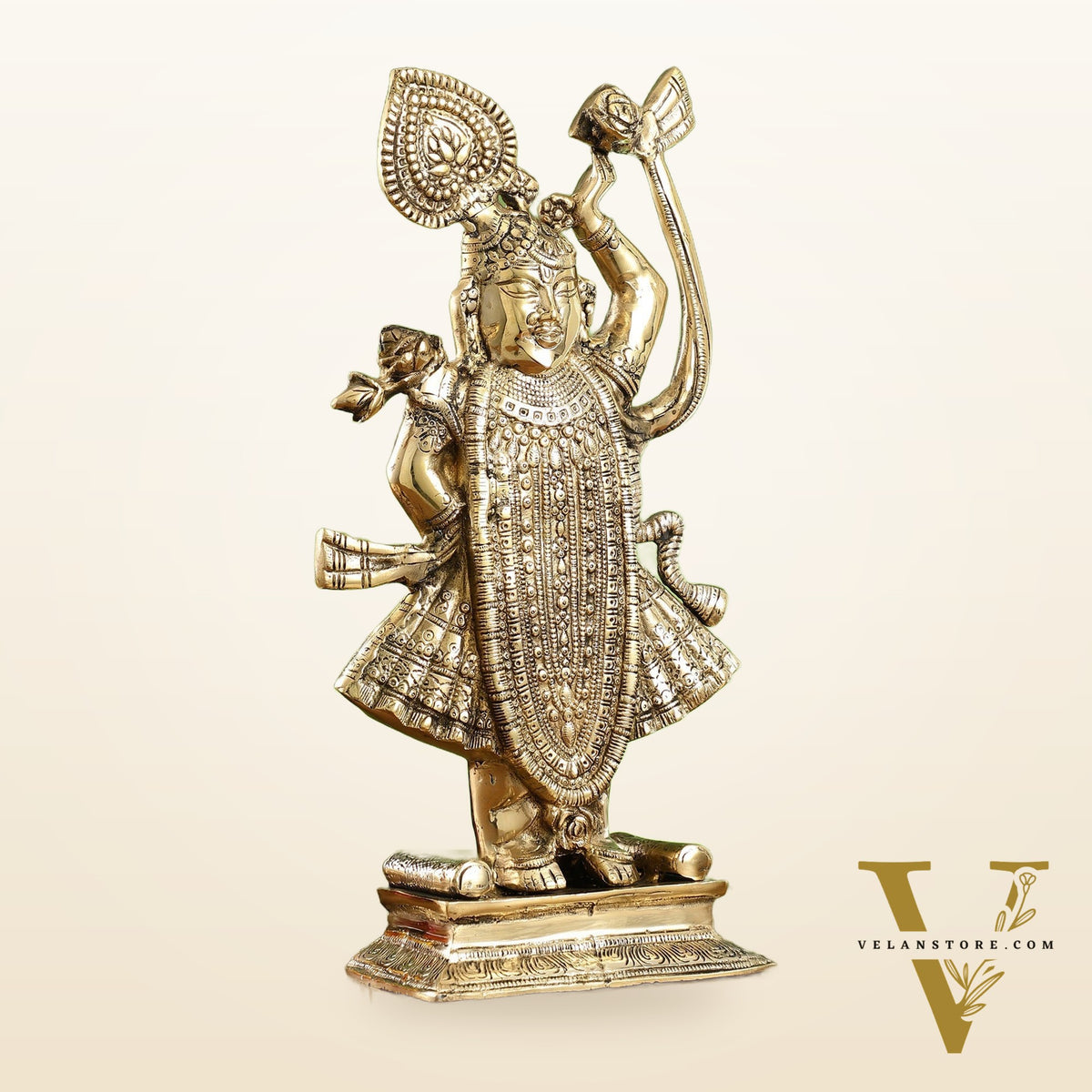 Exquisite Brass Shreenath ji Murti - 18 Inch