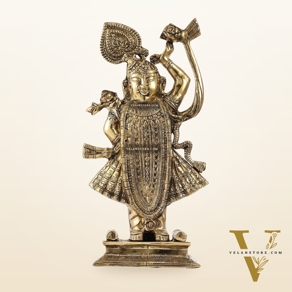 Exquisite Brass Shreenath ji Murti - 18 Inch