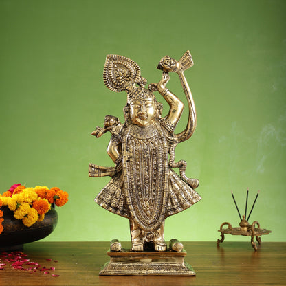 Exquisite Brass Shreenath ji Murti - 18 Inch