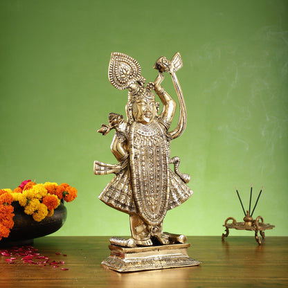 Exquisite Brass Shreenath ji Murti - 18 Inch