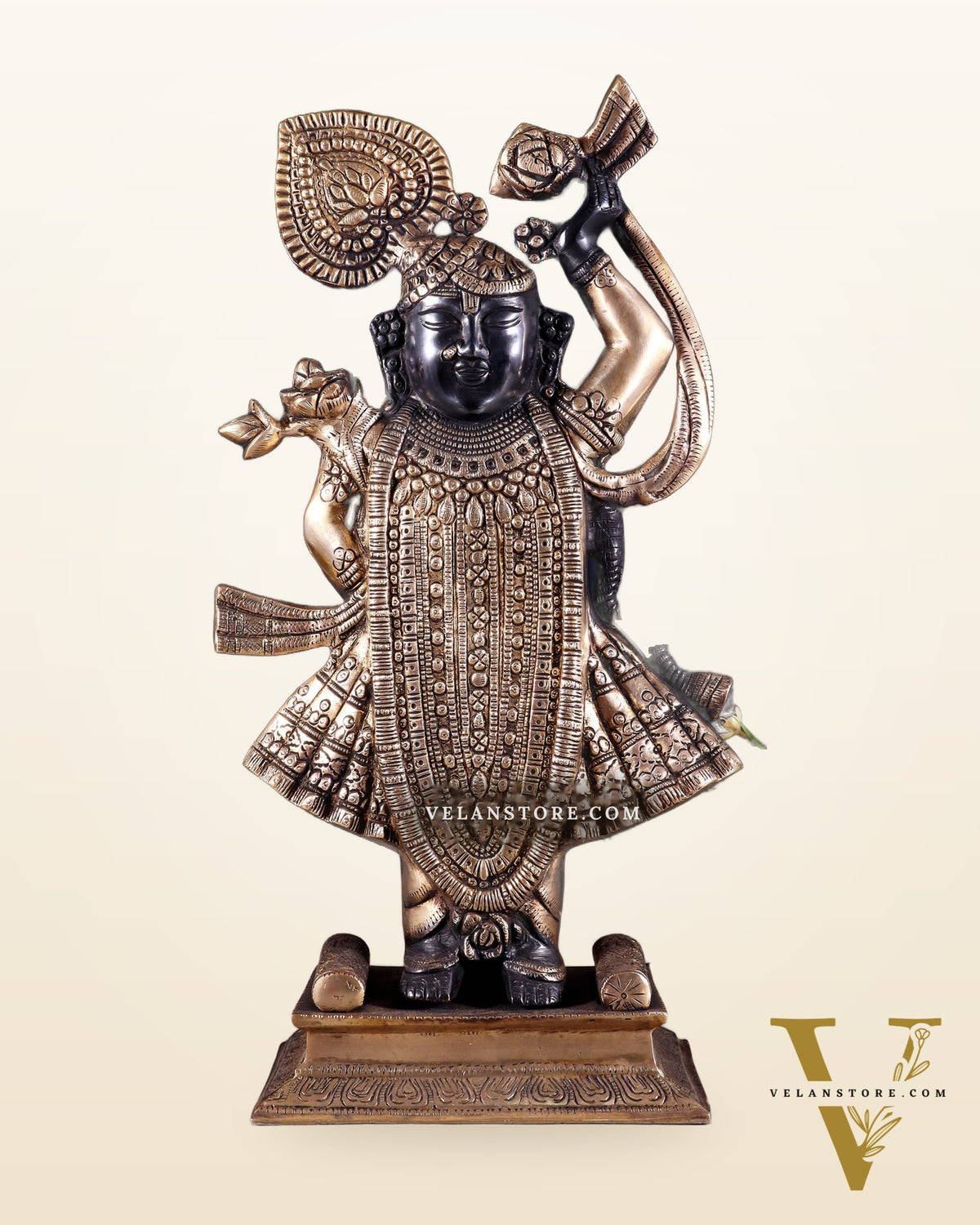 Exquisite Brass Shrinath ji Murti - 18 Inch |