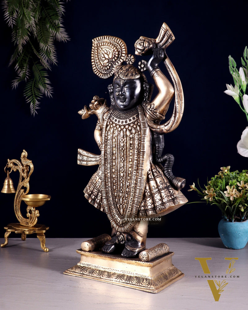 Exquisite Brass Shrinath ji Murti - 18 Inch |