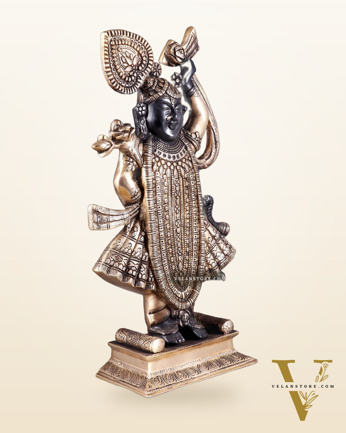 Exquisite Brass Shrinath ji Murti - 18 Inch |