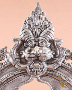 Exquisite Brass Standing Prabhavali Arch Frame 17 inch silver plated