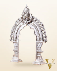 Exquisite Brass Standing Prabhavali Arch Frame 17 inch silver plated