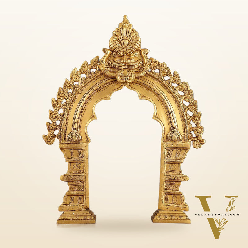 Exquisite Brass Standing Prabhavali Arch Frame 17 inch