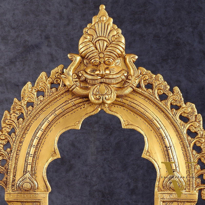 Exquisite Brass Standing Prabhavali Arch Frame 17 inch