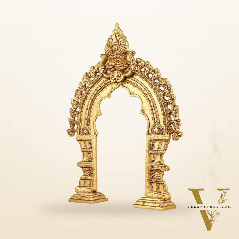 Exquisite Brass Standing Prabhavali Arch Frame 17 inch