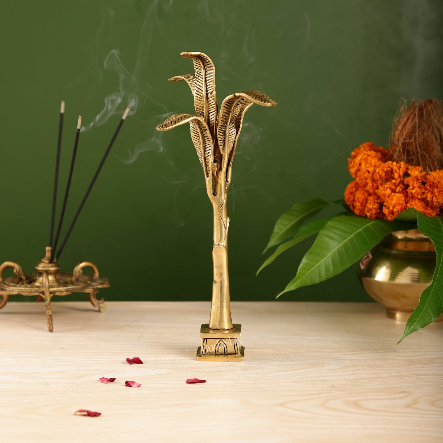 Exquisite Brass Superfine valaimaram Banana Tree 11 inch