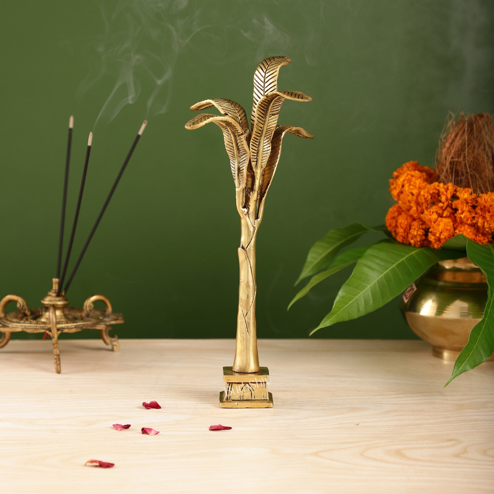 Exquisite Brass Superfine valaimaram Banana Tree 11 inch