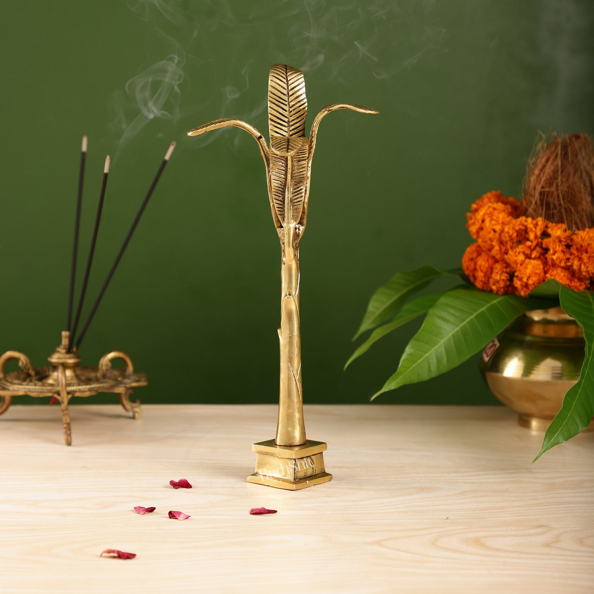 Exquisite Brass Superfine valaimaram Banana Tree 11 inch