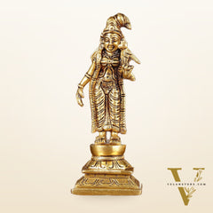 Exquisite Brass Superfine Goddess Andal/godadevi Statue | 6" Height |