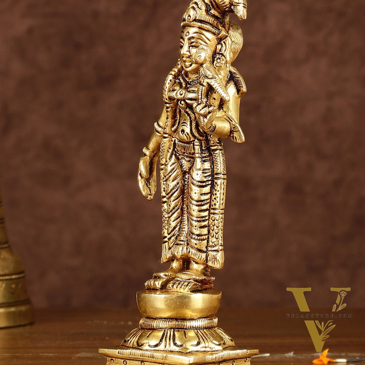 Exquisite Brass Superfine Goddess Andal/godadevi Statue | 6" Height |