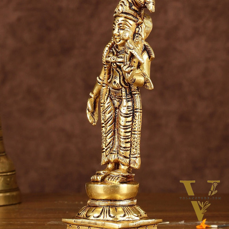 Exquisite Brass Superfine Goddess Andal/godadevi Statue | 6" Height |