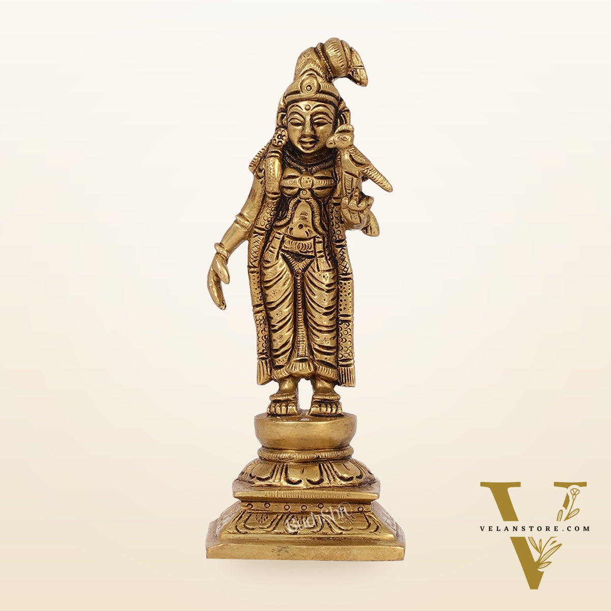 Exquisite Brass Superfine Goddess Andal/godadevi Statue | 6" Height |