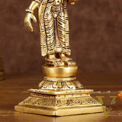 Exquisite Brass Superfine Goddess Andal/godadevi Statue | 6" Height |