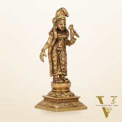 Exquisite Brass Superfine Goddess Andal/godadevi Statue | 6" Height |