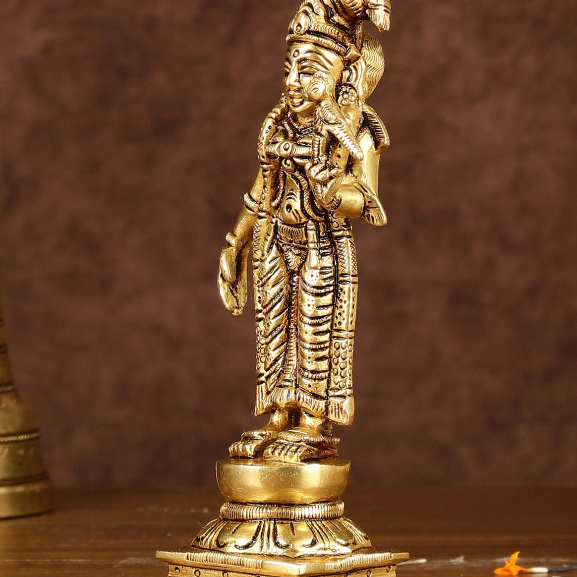 Exquisite Brass Superfine Goddess Andal/godadevi Statue | 6" Height |