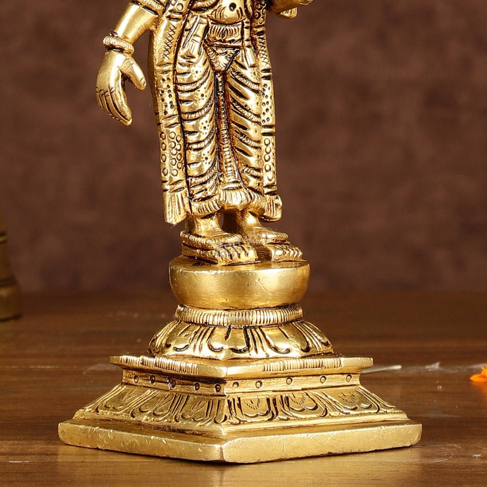 Exquisite Brass Superfine Goddess Andal/godadevi Statue | 6" Height |