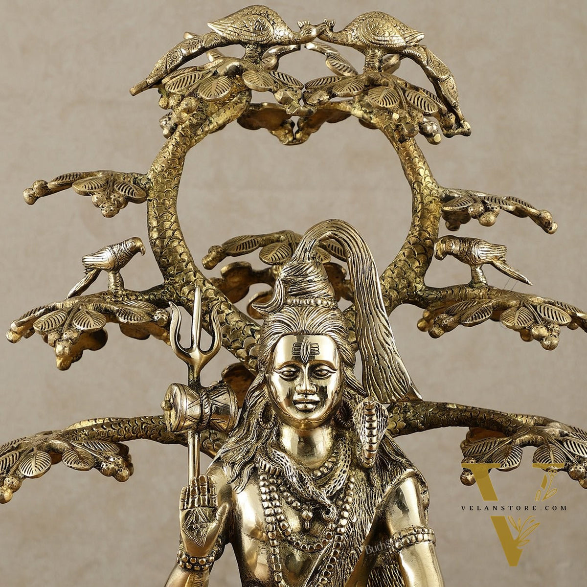 Exquisite Brass Superfine Lord Shiva Under Tree Statue - 19 Inch | 15.5 kg