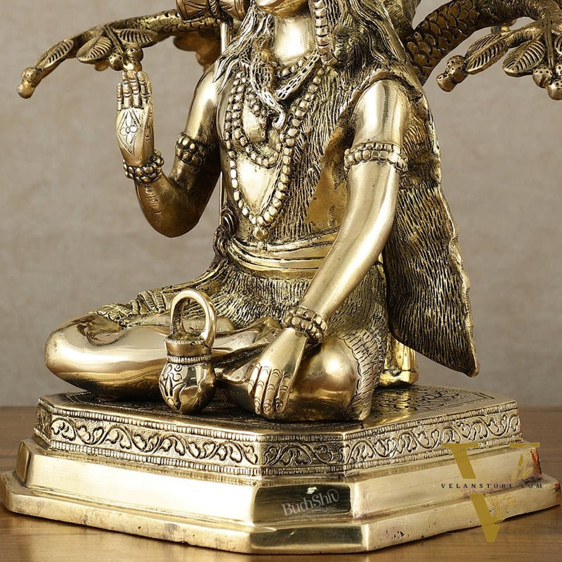 Exquisite Brass Superfine Lord Shiva Under Tree Statue - 19 Inch | 15.5 kg