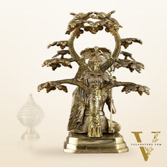 Exquisite Brass Superfine Lord Shiva Under Tree Statue - 19 Inch | 15.5 kg