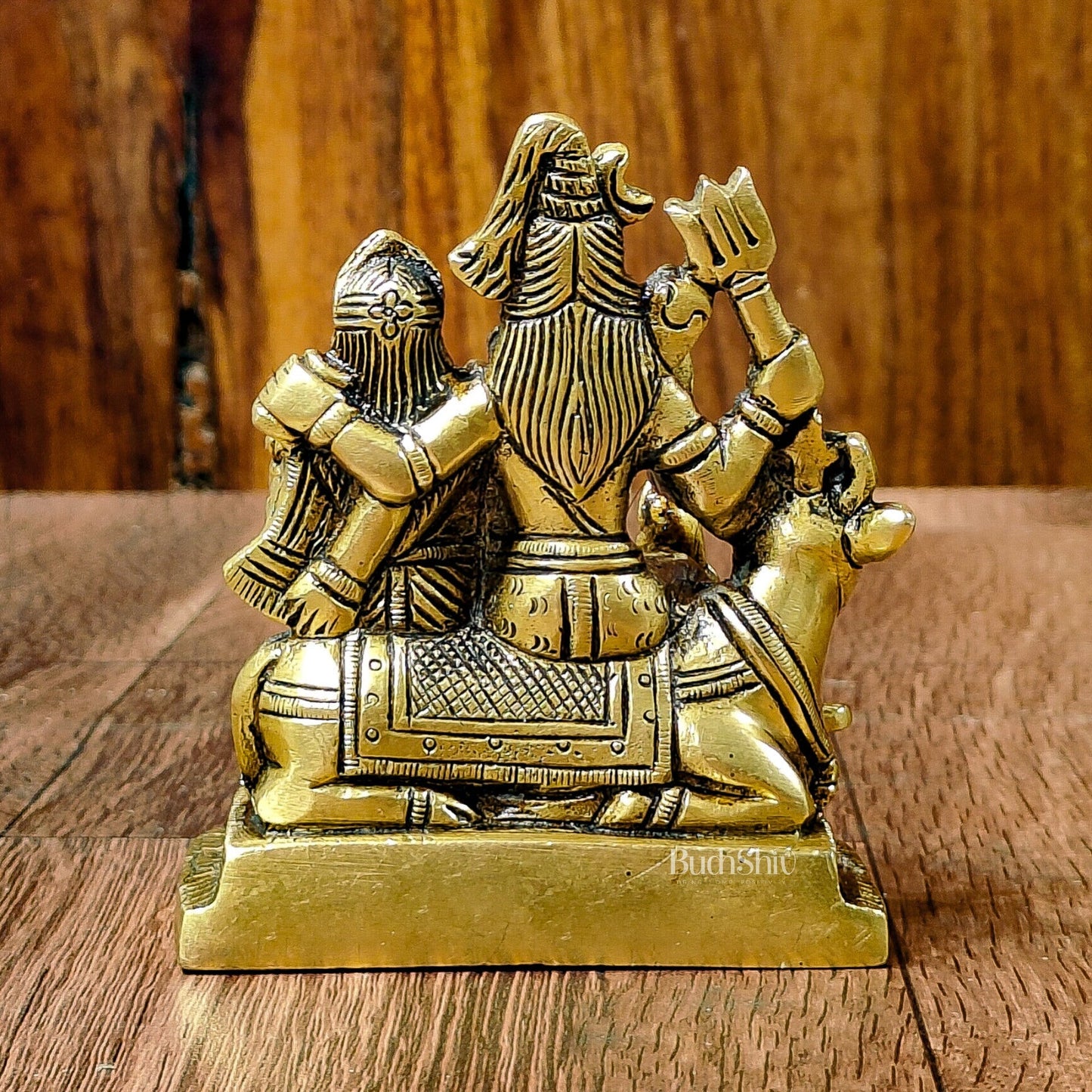 Exquisite Brass Superfine Shiva Parivar Idol | Small Size for Home Temples