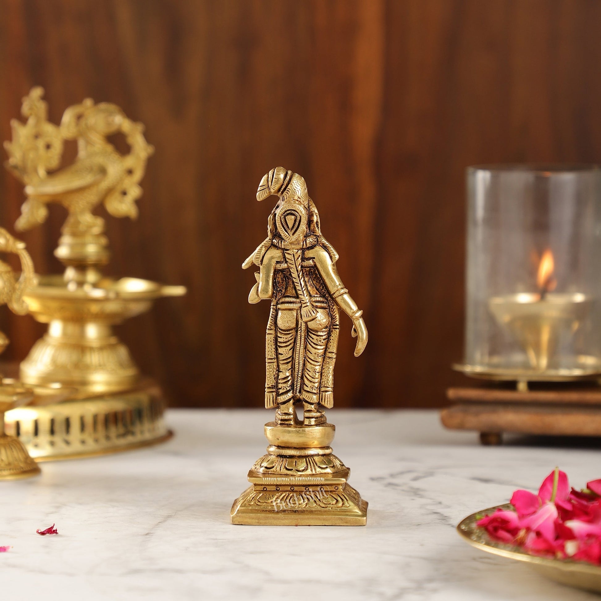 Exquisite Brass Superfine Goddess Andal/godadevi Statue | 6" Height |