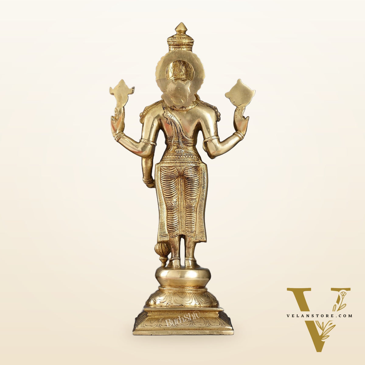 Exquisite Brass Superfine Standing Vishnu Idol | 18" Height |