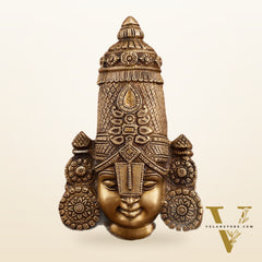 Exquisite Brass Tirupati Balaji Wall Hanging | 12-inch Height, 6 kg