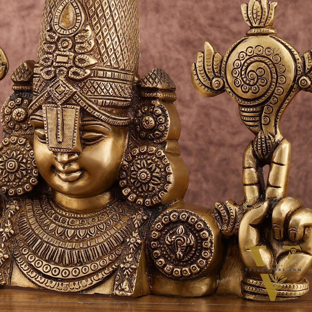 Exquisite Brass Tirupati Balaji Wall Hanging | 12-inch Height, 6 kg