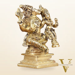 Exquisite Brass Varaha Lakshmi Idol | Height: 4 inch