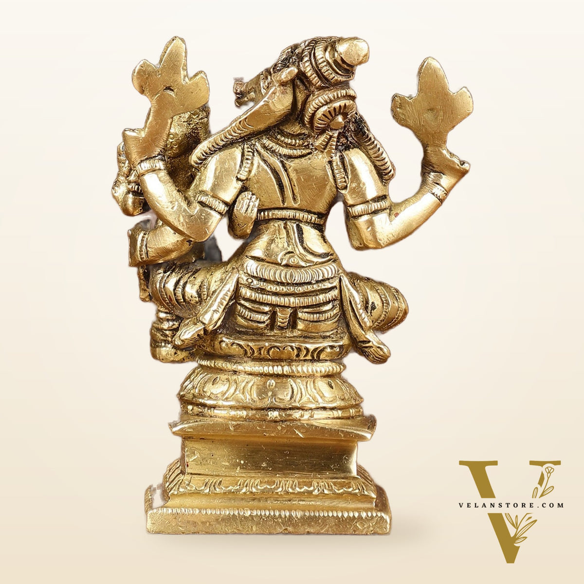 Exquisite Brass Varaha Lakshmi Idol | Height: 4 inch
