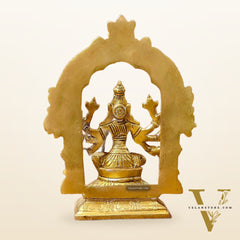 Exquisite Brass Varahi Amman Idol with Frame 6 inch